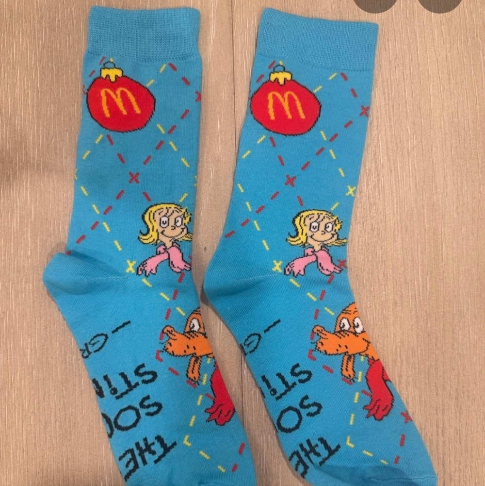 Blue Grinch McDonalds Socks - Picture 6 of 6